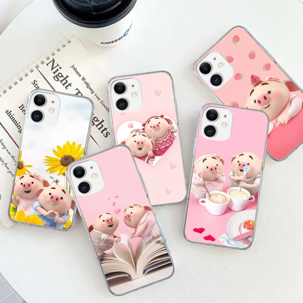 MR-16 Cute Pig Silicone Case For Moto E32 G72 G71 G62 G04 G24 G52 G42 G32 G23 G22 G14 G84 G73 G32 G34 G20