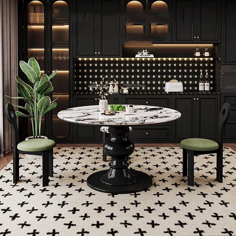 Mesa de Jantar Redonda de Mármore, Estilo Nórdico, para Estudo, Lounge, Jardim, Mesa de Jantar de Design, Mesa para Escrita, Mesas de Jantar, Móveis de Cozinha
