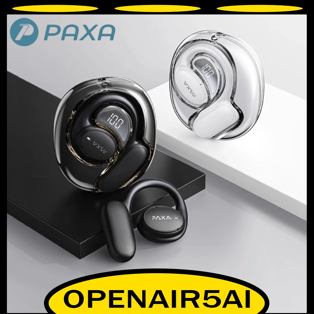 

Paxa Openair5ai Bluetooth Earphone Hanging Ear Type Ai Intelligent Translation 128languages Minutes Meeting Earphone Custom Gift