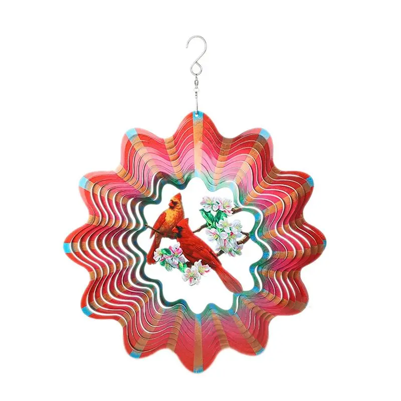 Customer Favorite Outdoor Wind Spinner For Garden Cardinal Gifts For Women/Men Hanging Lawn Ornaments Wind Sculpture With 3D Vis
