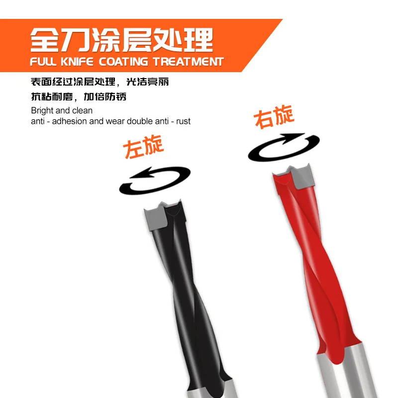 1 buah mata bor Router kayu kiri/kanan 70mm, mata bor baris rotasi panjang 2 seruling karbida Forstner, lubang Router 3 Mm hingga 35mm