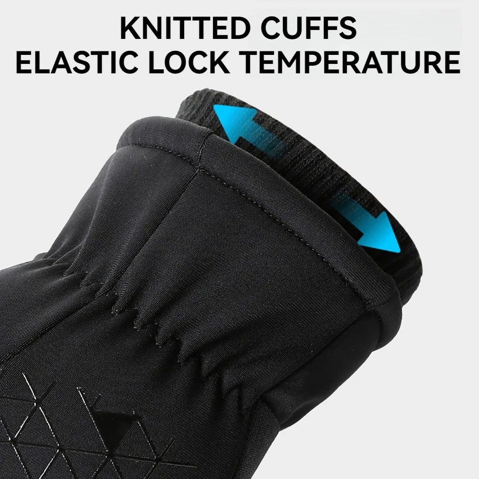 NOFOXO Winter Warm Motorcycle Gloves Ski Touch Screen Fleece Gloves Waterproof Cycling Gloves Outdoor Snowboard Riding Warm