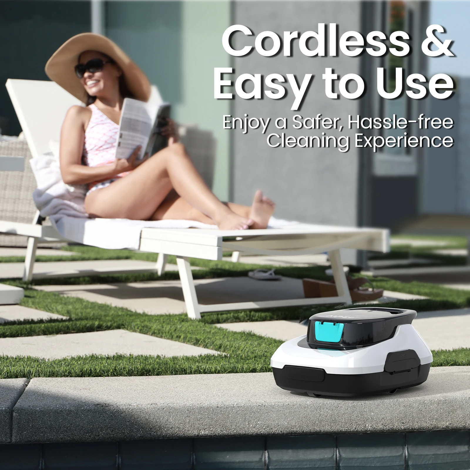 Limpiador de Piscinas Inalámbrico Reacondicionado con 90 Minutos de Autonomía, Estacionamiento Inteligente Automático, Ligero Aiper Scuba SE