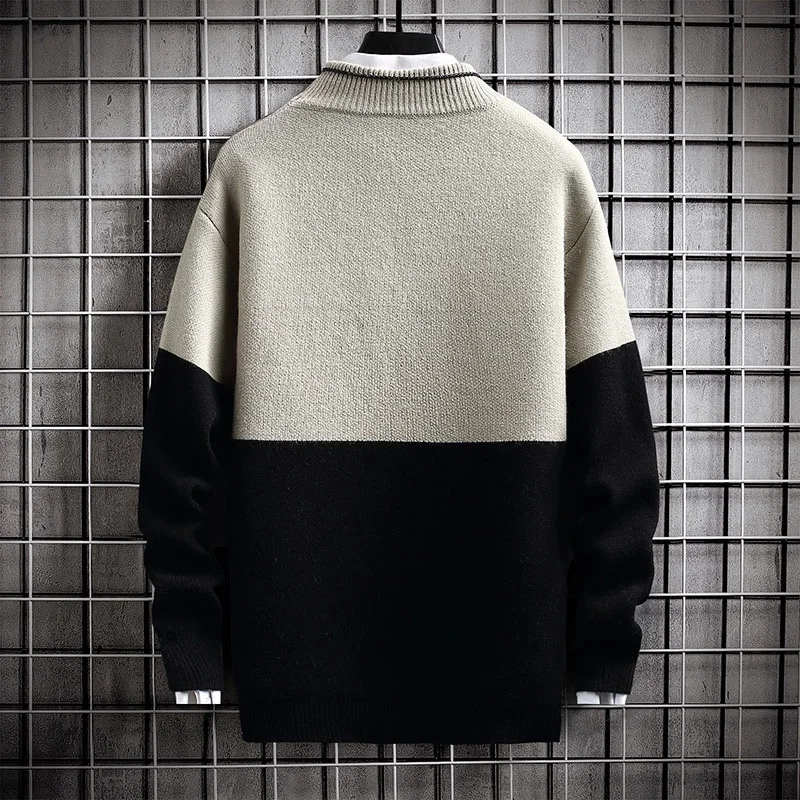 Fashion Sweater For Men Pullovers Men's Clothing Knit Men's Sweat-shirt Autumn Casual Hombre Warm Solid Spring Male Streetwear