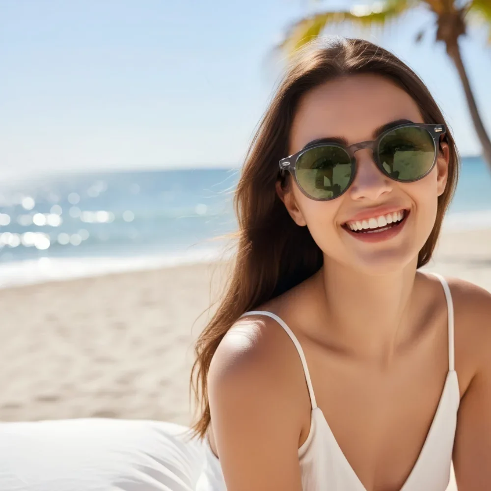 Vintage Polarisierte Runde Sonnenbrille für Herren, Punk TR-Rahmen mit Einlegebügeln, Retro Sonnenbrille für Damen, Outdoor-Fahr- und Angelbrille