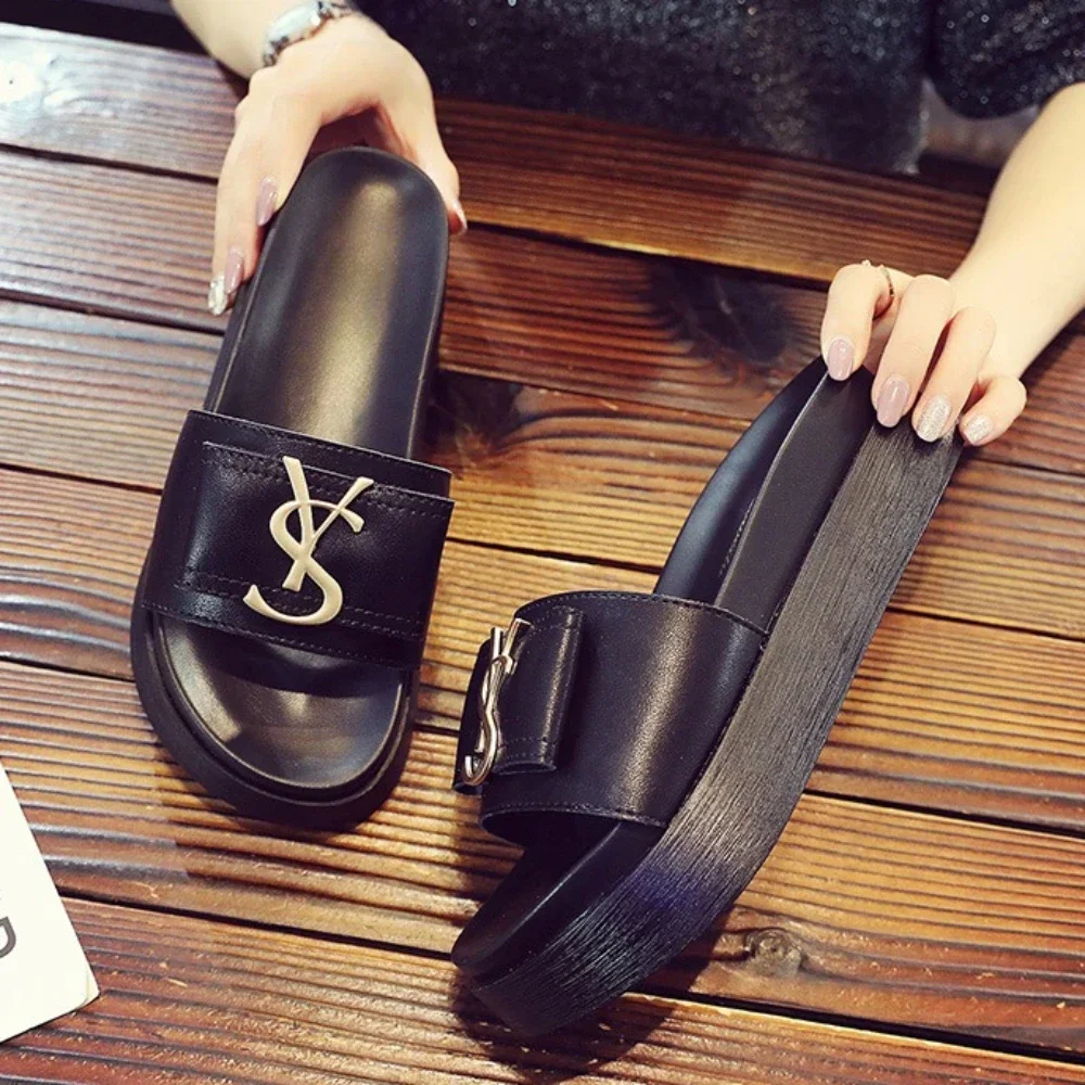 Slippers Zomerschoenen Dames Platform Ontwerp Slides Mode Letters Damesschoenen Casual Slipper Buiten Antislip Slippers Sandalen