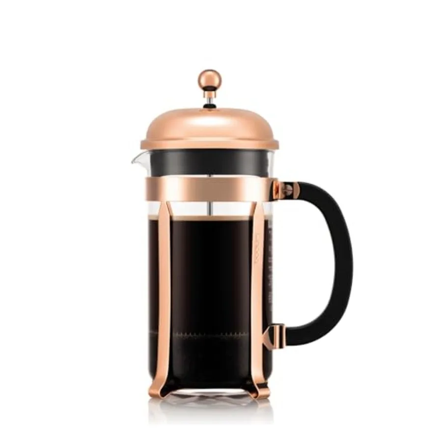 

Кофеварка French Press Chambord 34 унции, из высокотемпературного боросиликатного стекла, нержавеющей стали и меди, производство Португалия