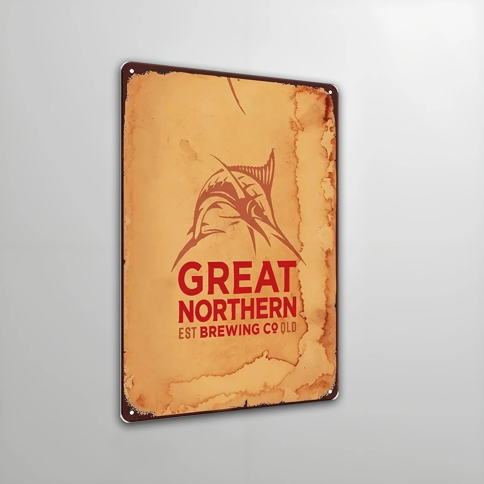 Vintage Great Northern Brewing Co. Metal Sign - , Rustic EST. 1873 Decorative Tin Wall Art, es, Durable Iron Construction for Ba