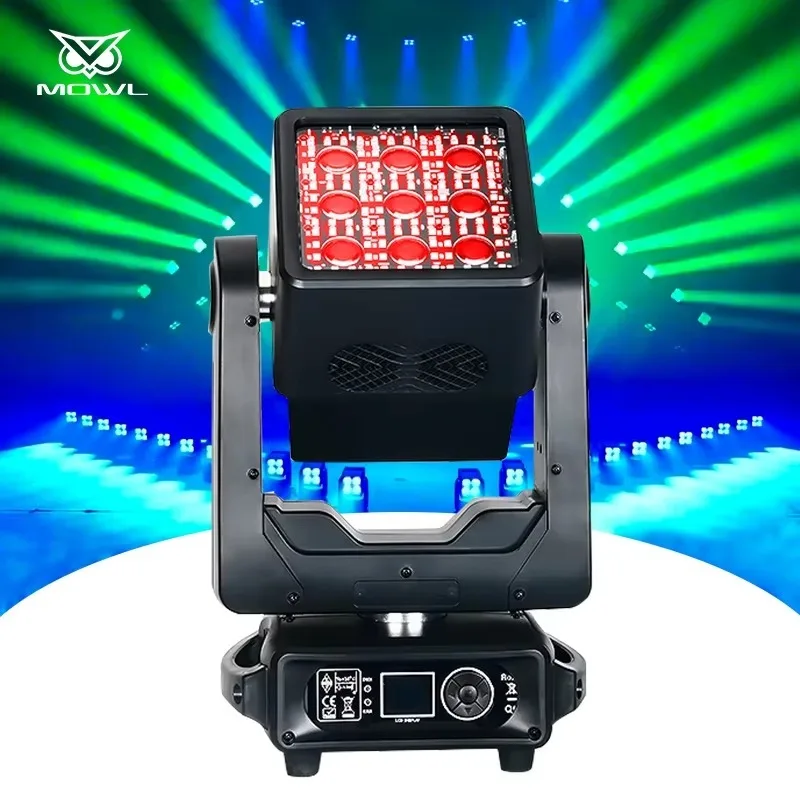 Dual Side 4x60W 400W RGBW LED Moving Head Projection Light DMX Beam Wash Strobe Effect for Bar Disco Club Stage
