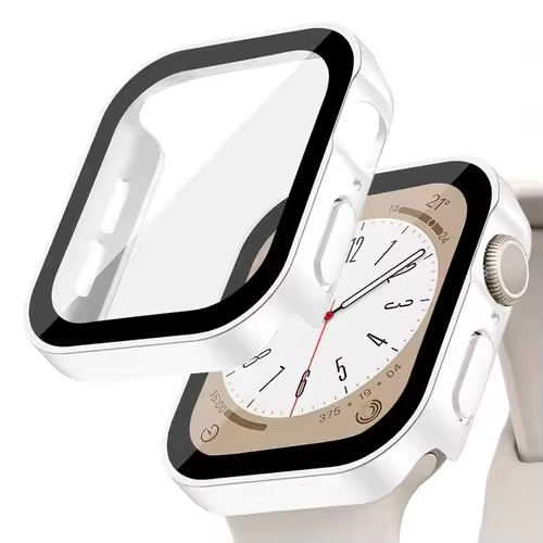 Glass+Case For Apple Watch 42 46mm 45mm 41 49 44mm 40 mm straight edge Screen Protector Cover Case iWatch SE 6 7 8 9 10 11 Ultra - Image 10