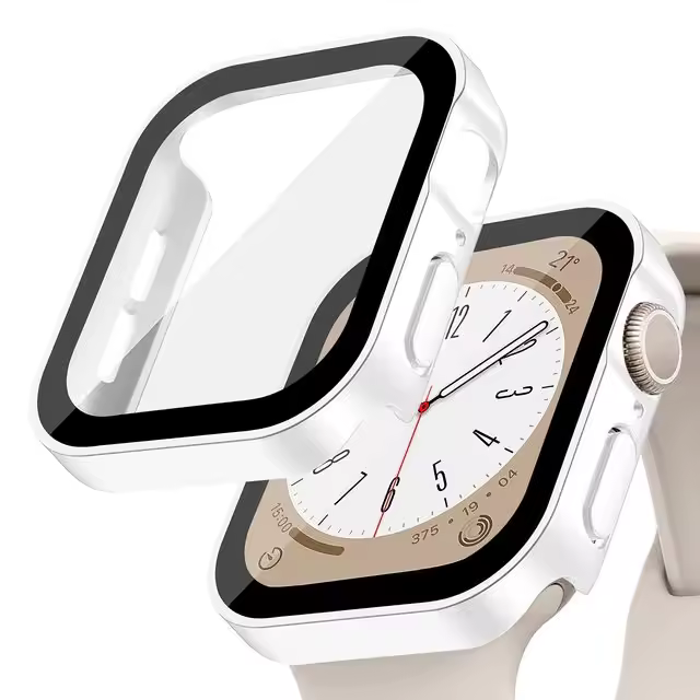 Glass+Case For Apple Watch 42 46mm 45mm 41 49 44mm 40 mm straight edge Screen Protector Cover Case iWatch SE 6 7 8 9 10 11 Ultra - Image 10