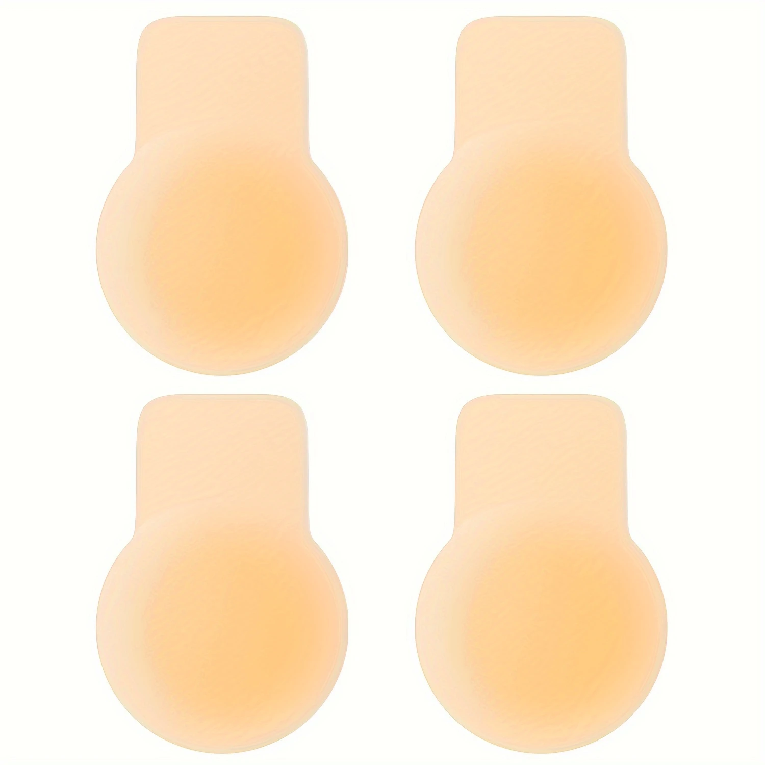 Awant Reusable Waterproof Silicone Nipple Covers, Sticky Adhesive Nipple Pasties for Women Flat Mouth Cut Style