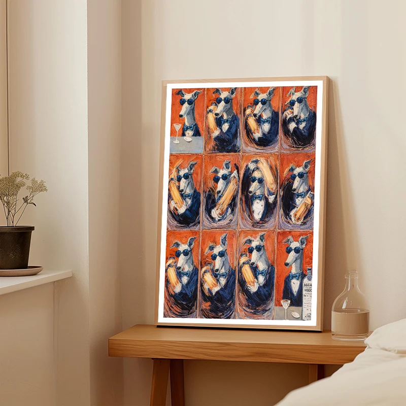 1pc frameless Canvas Painting 1pc frameless Canvas Painting 1pc frameless Canvas Painting Funny Dog The Making of Perfect Martin
