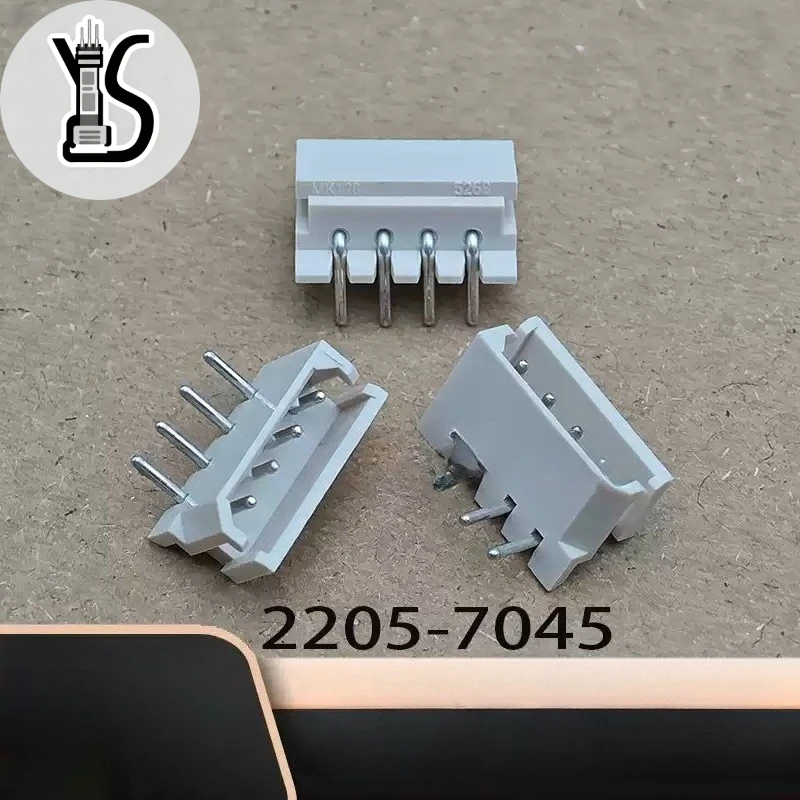 50PCS Genuine Waterproof Connector 22-05-7045 2.50mm Pitch Mini-SPOX PCB Header Single Row Right-Angle Friction Lock 4 Circuits