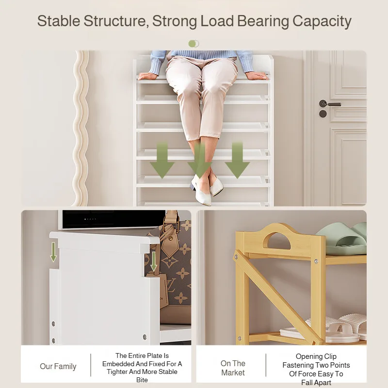 Multi-layer Foldable Shoe Rack Free Installation for Household,Dormitory Use Space Saving Shoe Storage Organizer with Shelves image 3