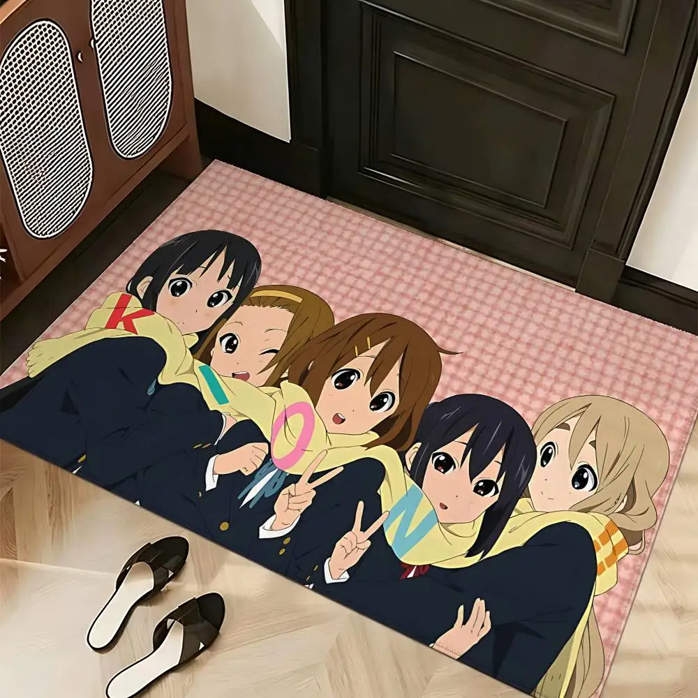 Anime KOn-S Carpet Bathroom Anti-slip Mat Door Mat Home Decoration Mat Entrance Door Mat Scratch-resistant Door Mat