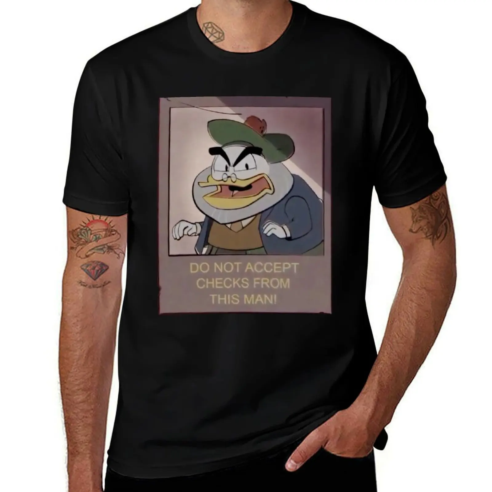 Flintheart Glomgold: DO NOT ACCEPT CHECKS FROM THIS MAN T-Shirt Minimal Art Print T-Shirt