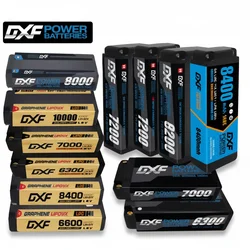 DXF 2S 7,6V 5mm Bullet Graphene 9200mah 8000mah 7200mah 8400mah 10000mah Lipo Batterie Wettbewerb Short-Pack für RC 1/10 Auto