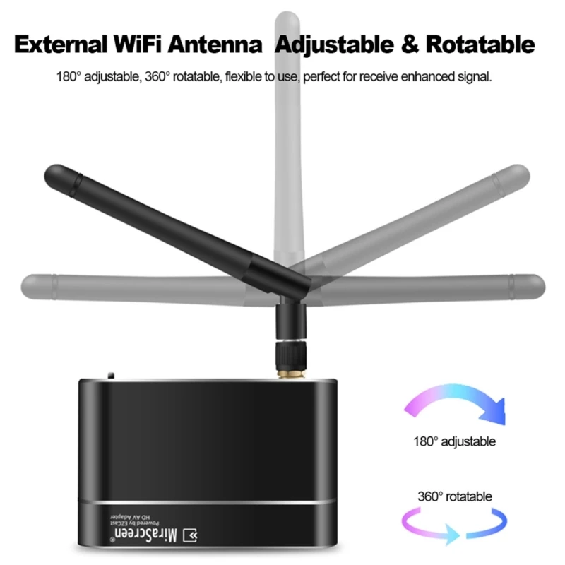 WIFI Adapter Dongle VGA+HDMI-compatible+AV Transmitter forMiracast Airplay Drop Shipping