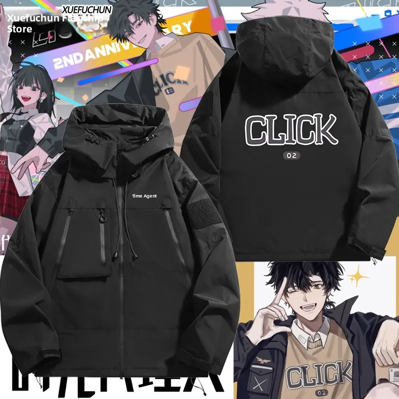 

Anime Outerwear Men's Second Cos Cosplay Jaet Loose Fit Polyester Nylon Cosite Fiber Windproof Long Sve Zipper Closure