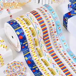 YAMA 10yards/roll Children's Day Ribbon 9 16 25mm for School Prom Celebration Crafts DIY Gifts Wrapping Party Decoration