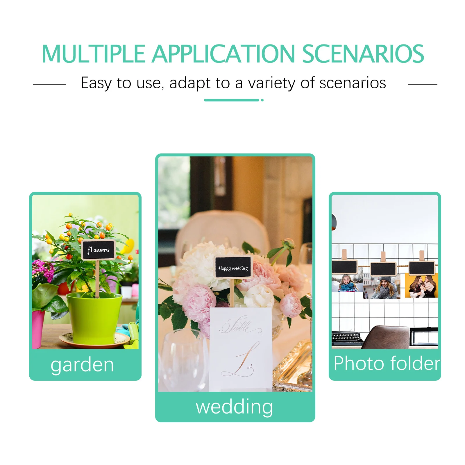 50 قطعة مقاطع السبورة الصغيرة ملاحظة خشبية المشابك للمنزل بار فندق الديكور رسالة مجلس الحرفية أصحاب صور صغيرة السبورة