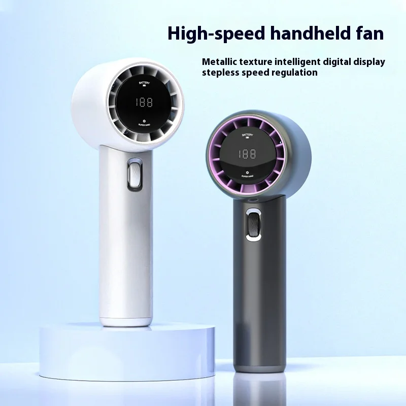 Portable Hand Fan 199 Wind Speeds Mini Bladeless Handheld Fan USB Rechargeable Personal Fans Electric EyelashFanCan be displayed