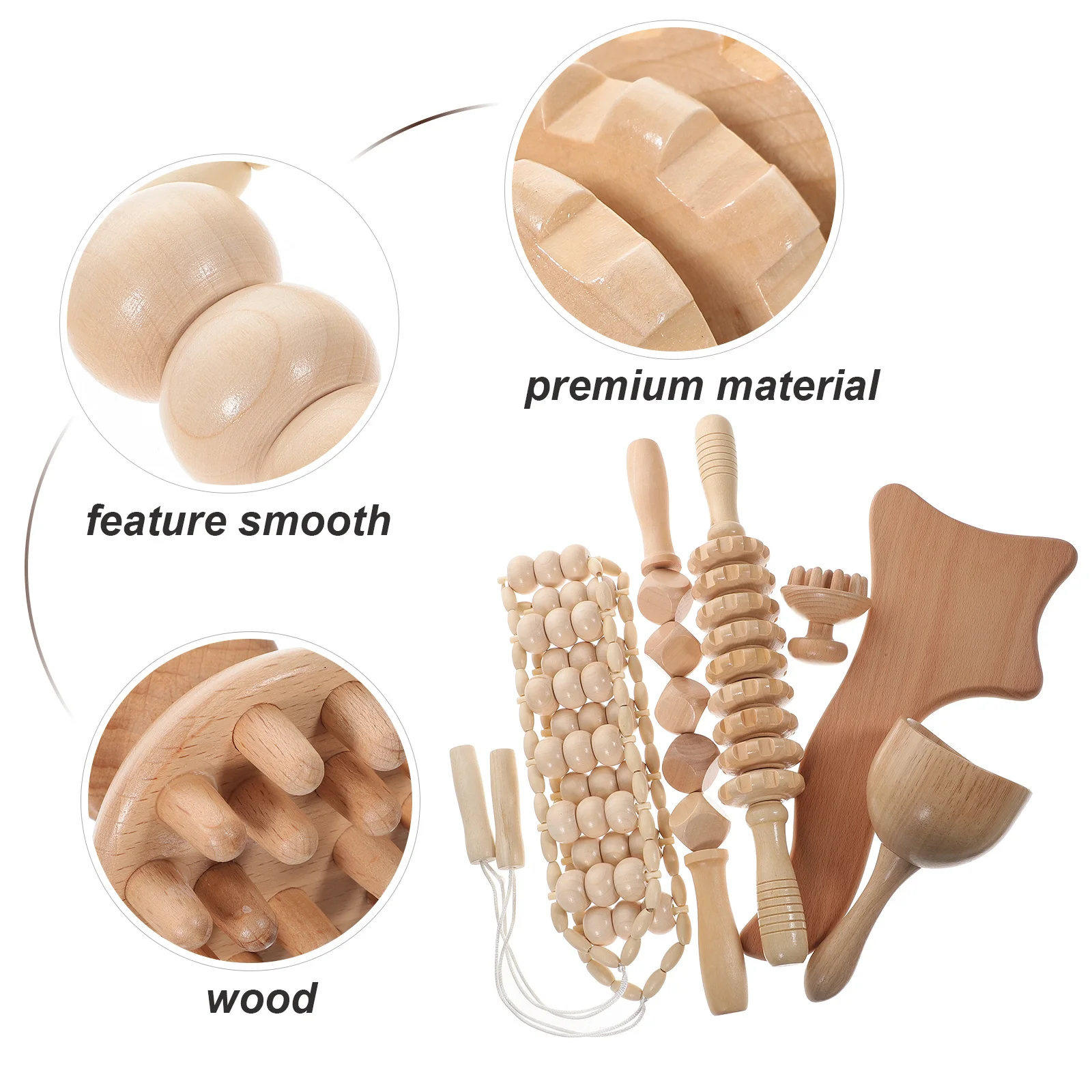 

Набор деревянных массажных инструментов для релаксации всего тела, деревянные терапевтические роликовые палочки, чашки, набор массажеров для мышц, облегчение боли в спине, рука