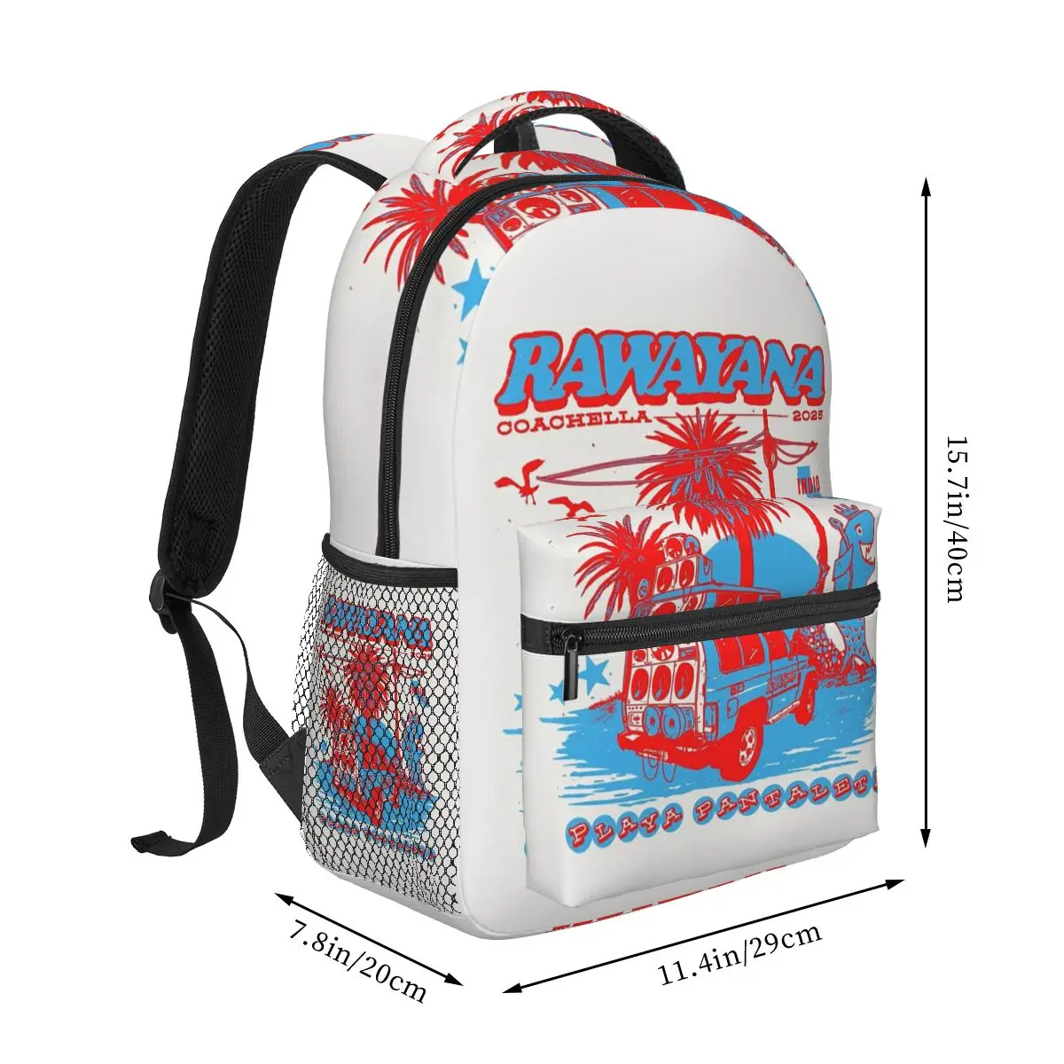 Band Rawayana Donde Es El After Album Print Student Backpack School Bag Daypack for Boys Girls Fashion Bookbag Shoulder Bags