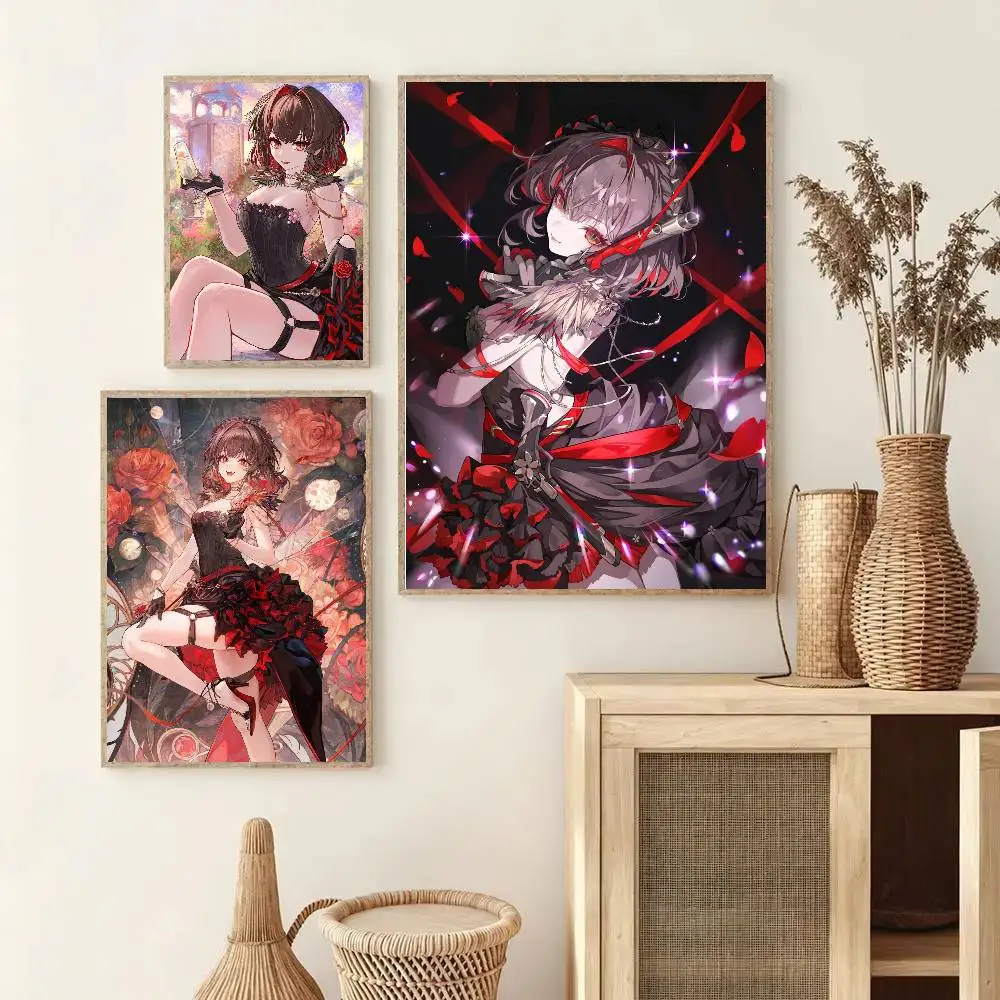 Red Rose Game S-silver Palace Posters Living Room Bar Cafe Quality Canvas Vintage Style Comics Painting Art Home Wall Decor Pic
