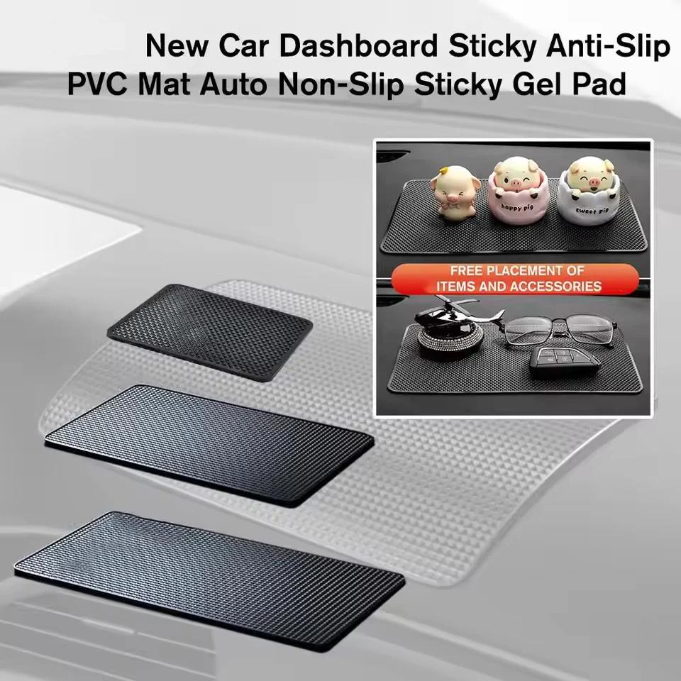 

Big Size Car Dashboard Sticky Anti-Slip PVC Mat Silicone Anti-Slip Storage Mat Pads Non-Slip Sticky Pad For Phone Key Holder