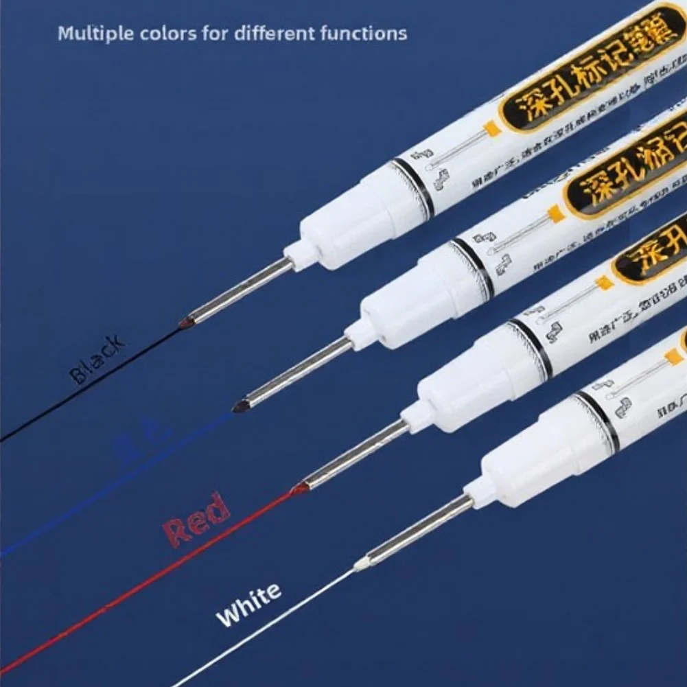 For Deep-Reach Long Tip Marker for Accurate Marking in Tight Spaces Oil-Based Quick-Dry Ink Waterproof and Fade Resistant