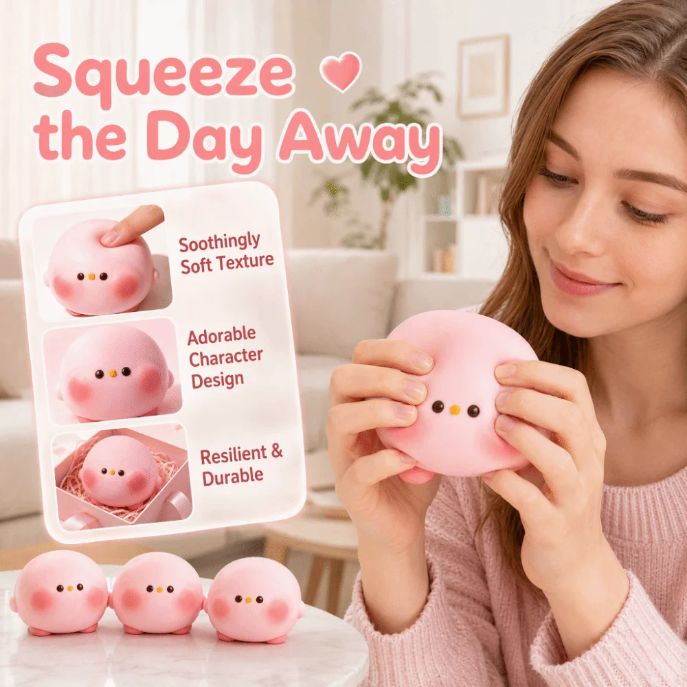 Vent Slow Rebound Chickens Squishy Slow Rising Super Soft Young Chickens Squeeze Cute Pink Slow Rising Birthday Gifts
