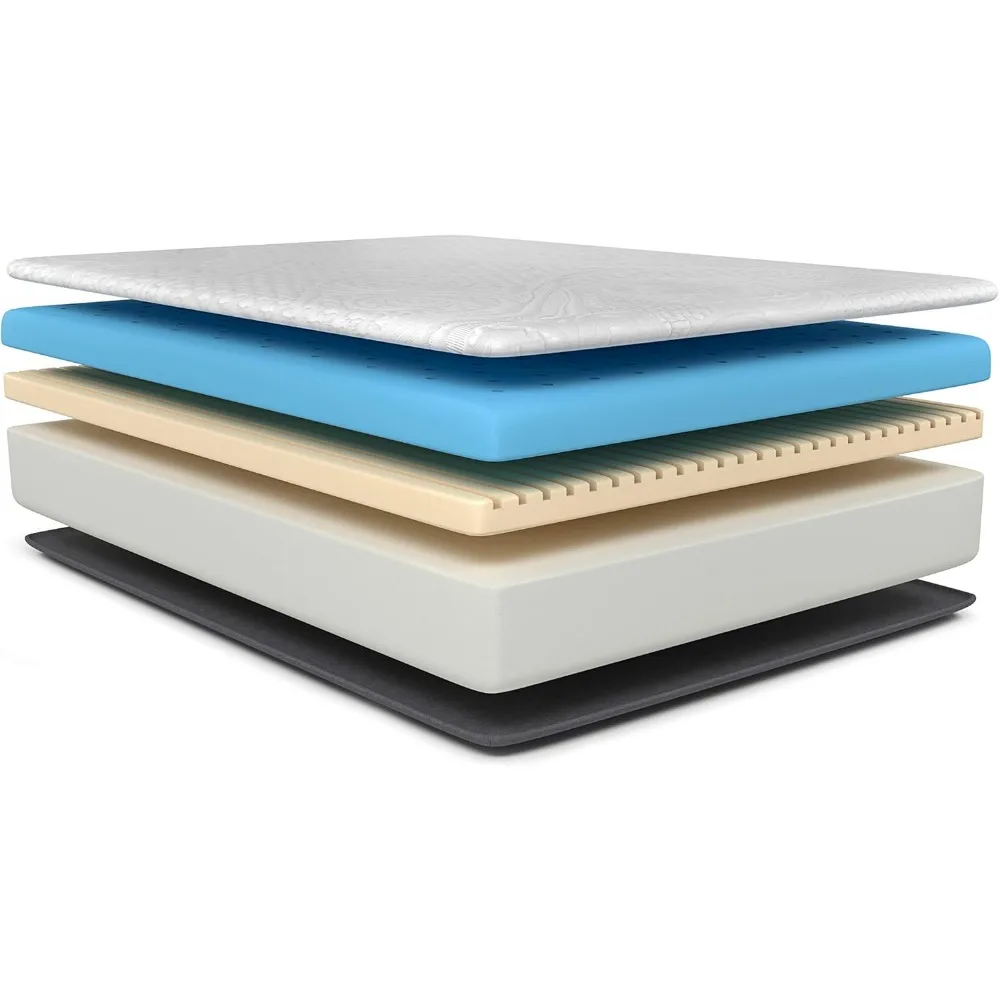 Queen Mattress America Revive Gel Colchão de espuma viscoelástica sem fibra de vidro, 12 polegadas, Queen