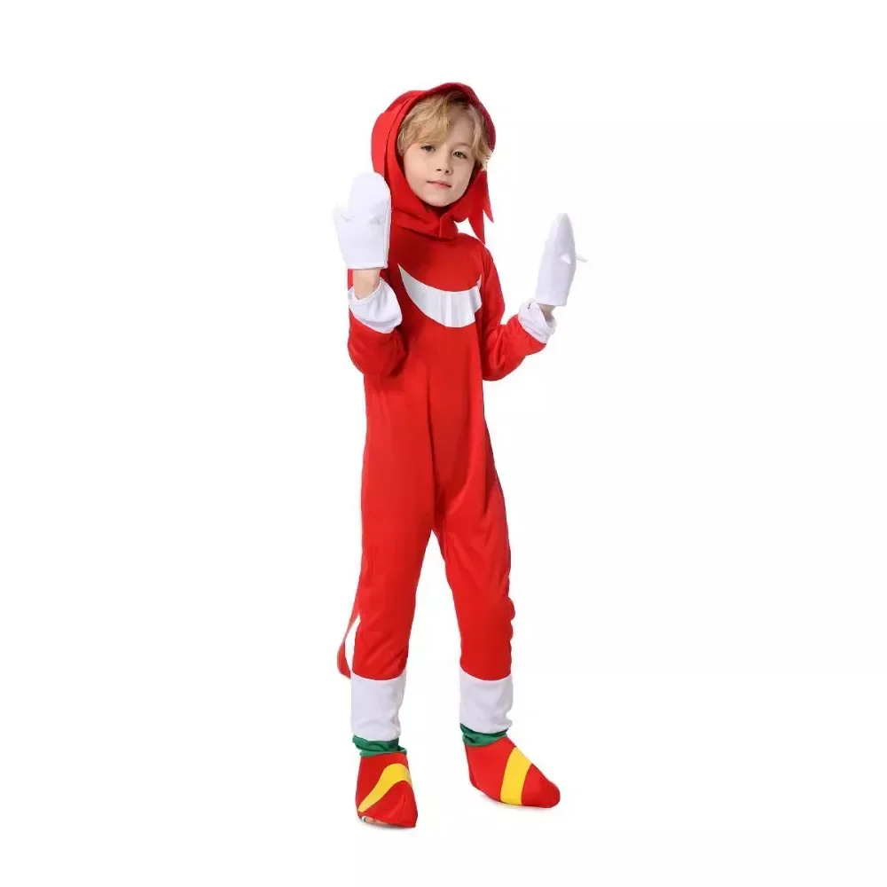 Super Sonic Mouse Jumpsuit Cosplay Costume for Kids Hedgehog Clothes Bodysuit Set Festival Celebration Halloween Party Dress Up