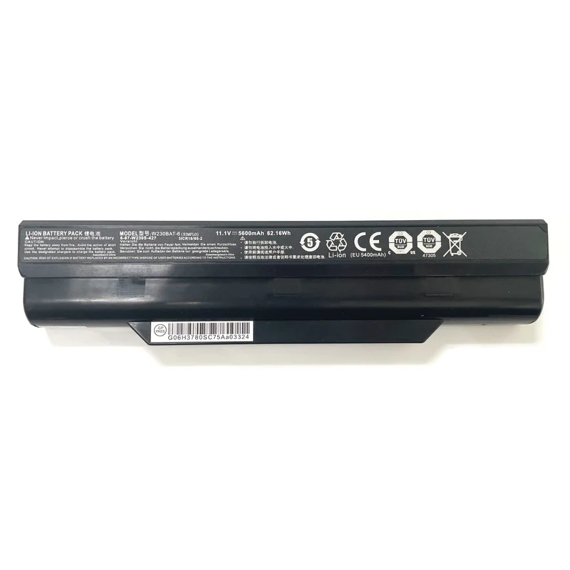 The original battery is suitable for Clevo W230BAT-6 W230 W230SD W230SS W230ST W230ST 62.16Wh