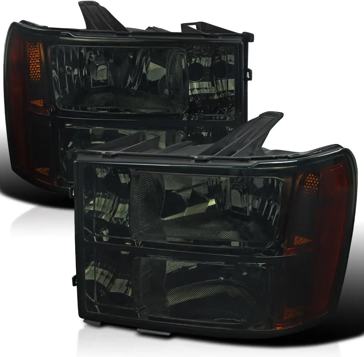 

Фара с дымовыми линзами янтарного цвета, совместимые с GMC Sierra 1500 2007-2013, GMC Sierra Denali, 2009-2013, GMC Sierra Hybrid,