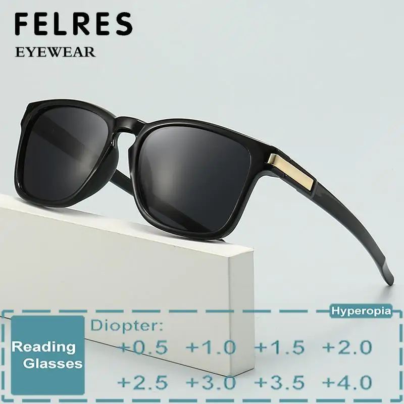 

Classic Prescription Gray Reading Sunglasses Men Sport Finished Presbyopic Readers Designer Women Outdoor Shade Sun Glasses +1.0