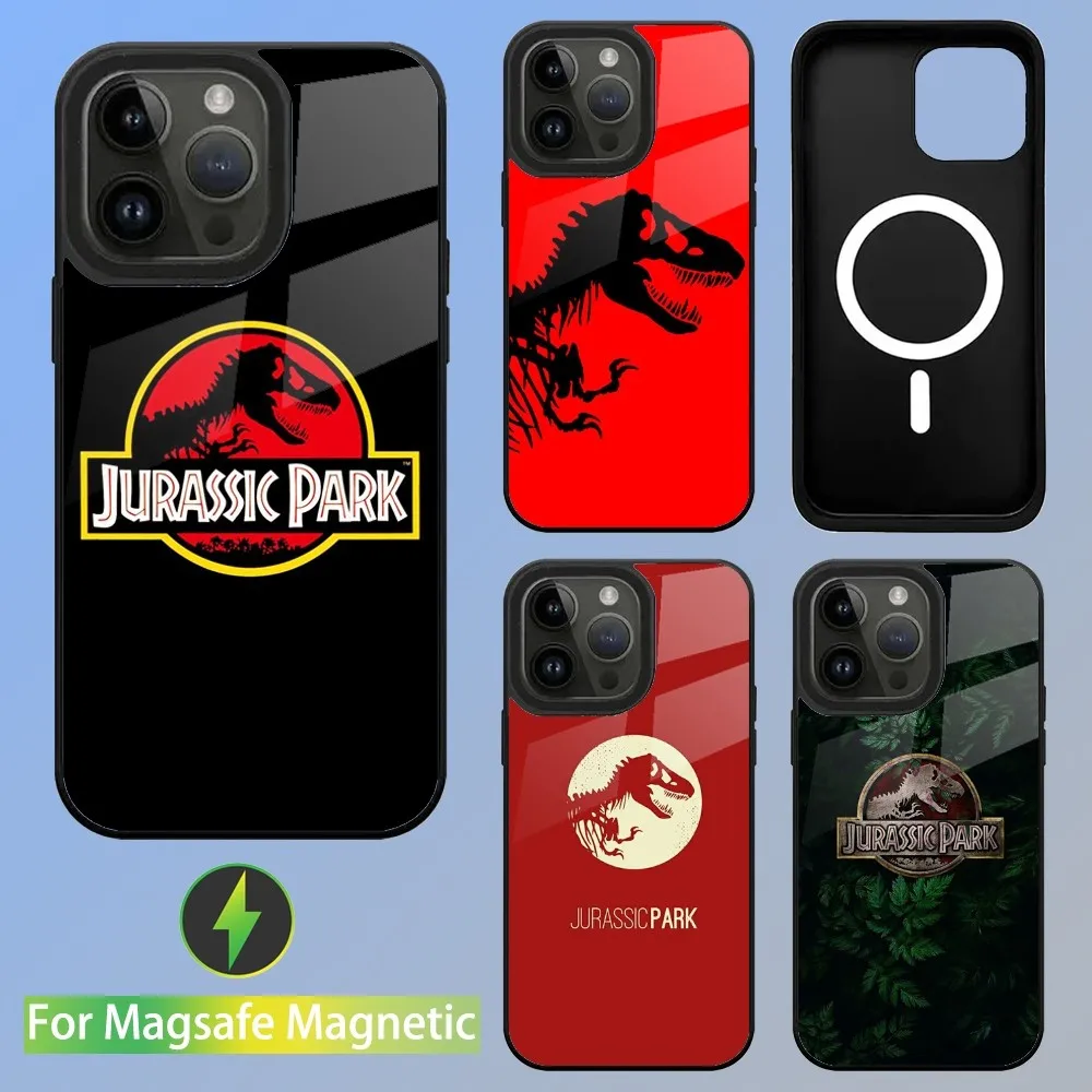 J-Jurassic Park Dinosaur World Phone Case For iPhone 15,14,13,12,11,Plus,Pro,Max Mini Magsafe Magnetic Wireless Charging