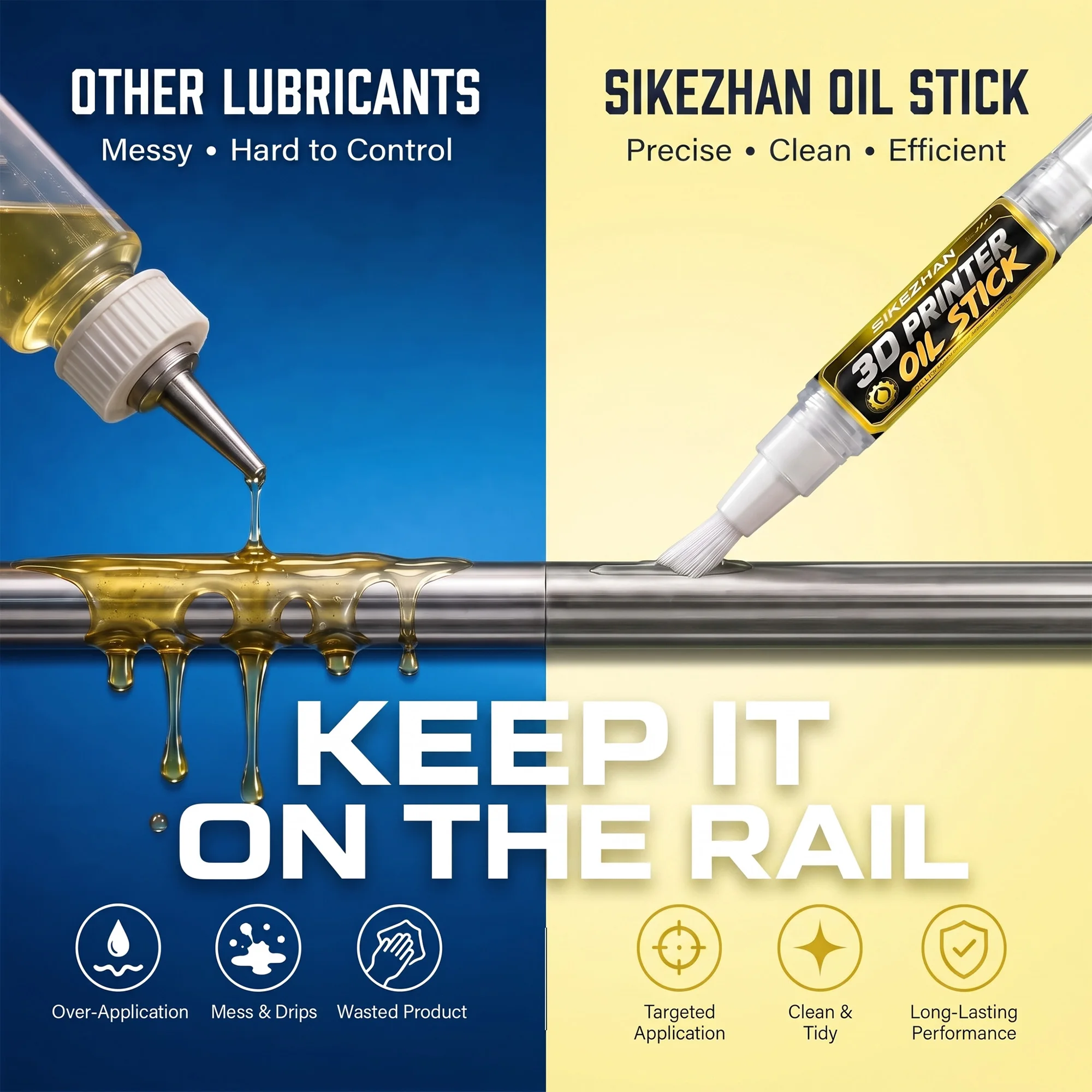 SIKEZHAN Professional 3D Printer Lubrication Kit, 10g Precision Grease & Oil Pen for Z Axis, Linear Rails, Smooth Maintenance