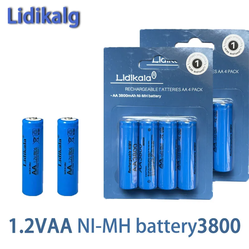 

Free Shipping High Quality 1.2V AA 3800mAh Nickel Hydrogen Battery Alkaline 1.2V Clock Toy Camera Battery Rechargeable Battery