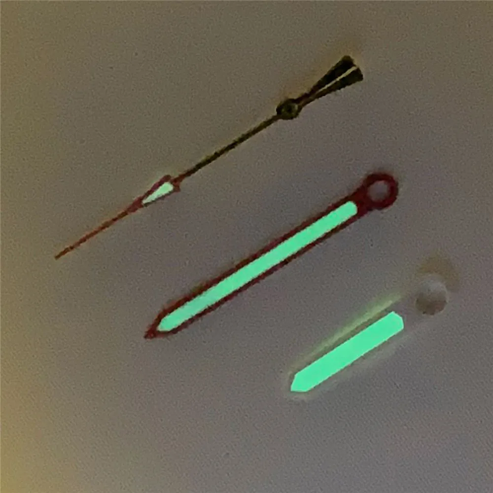 NH35 핸즈, 녹색 야광 시계 바늘 8mm 12.5mm 12.5mm 시계 포인터 NH35/NH36/4R36 무브먼트용 바늘 키트 액세서리