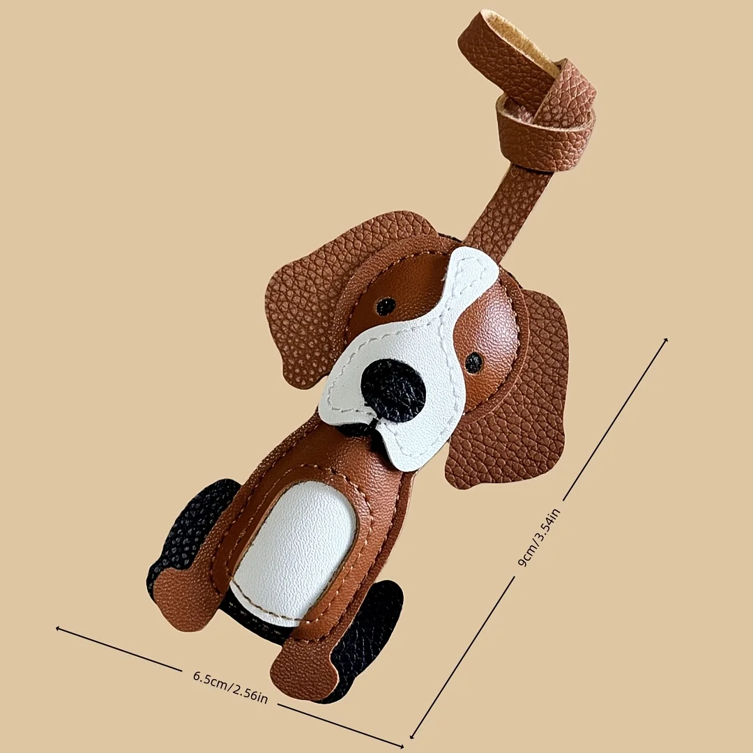1pc Cute Beagle Dog Charm | Faux Leather, Adjustable Strap for Keys, Bags, Phone Chains,Valentine'S Day Gift for Men and Women