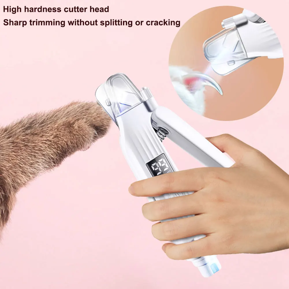 2 in 1 Electric Pet Nail Grinder Rechargeable Pet Toenail Clippers Dog Nail Trimmer and Grinder for Small Medium Large Dogs/Cats