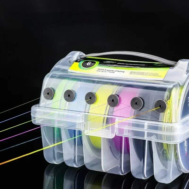 

1pc Fishing Tackle box 6 Compartments Fishing Accessories Line Hook Storage Case Double Sided Fishing Tool organizer boxes