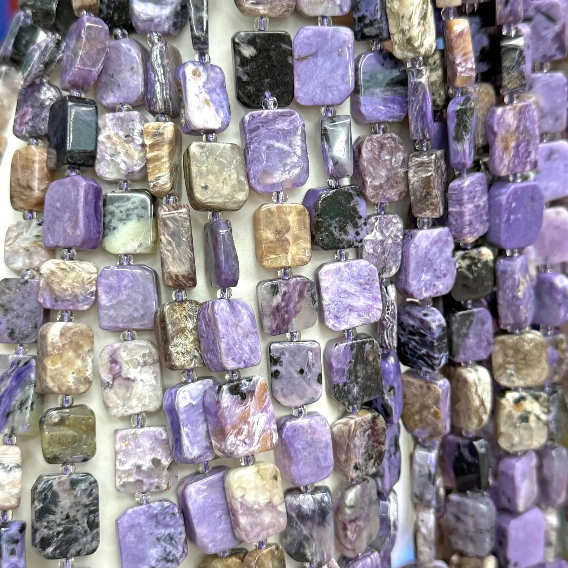 Natural Sugilite Rough Stone Irregular Rectangular Loose Beads Handmade DIY Bracelet Necklace Jewelry Accessories Wholesale