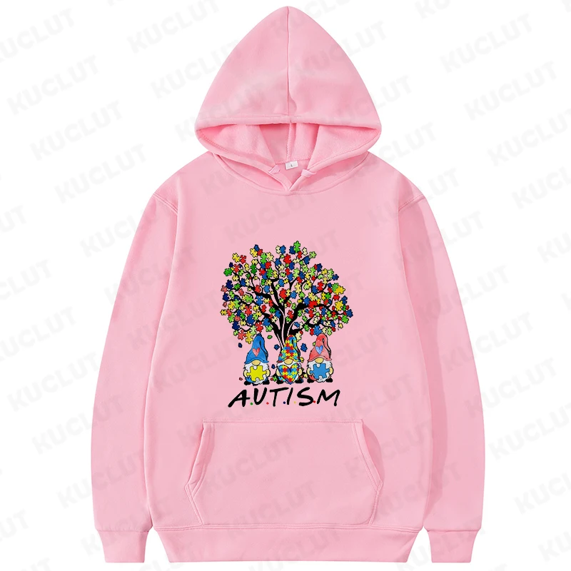 Hoodies for Women Fashion Autism Awareness Gnomes Sweatshirts Y2k Clothes Autism Gnomes Long Sleeve Hooded Harajuku Outerwears