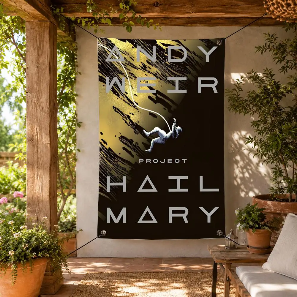 Literature Project Hail Mary Flags Decorative Flag Banner for Indoor Outdoor Wall Garden Yard Porch Patio Home Party Decor