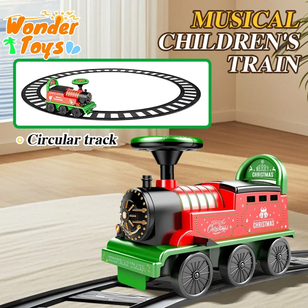 クリスマスプレゼント 子供用電動乗用玩具 列車型ベビーカー おもちゃ 人形運搬用 ハンドル付き 幼児向け