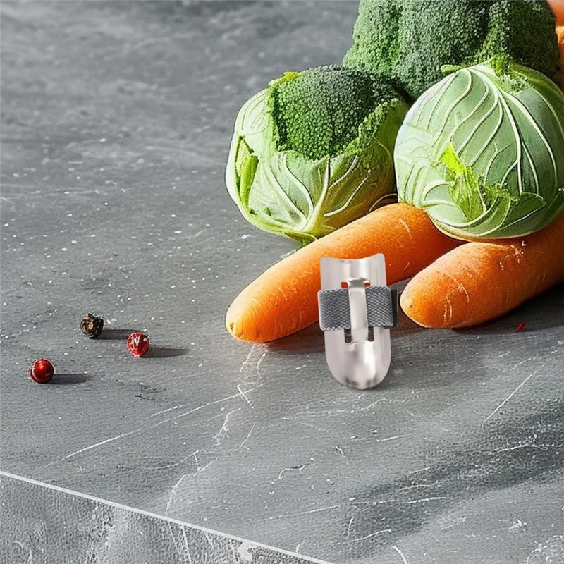 ABGH-10PCS Ochraniacze na palce Osłony palców do krojenia żywności Wielofunkcyjne narzędzia do ochrony dłoni ze stali nierdzewnej